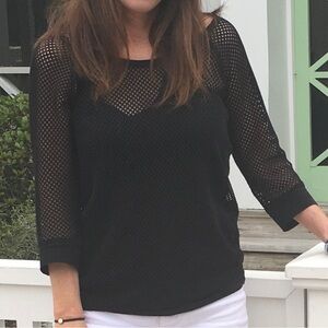 Express woman’s Sz small black mesh top